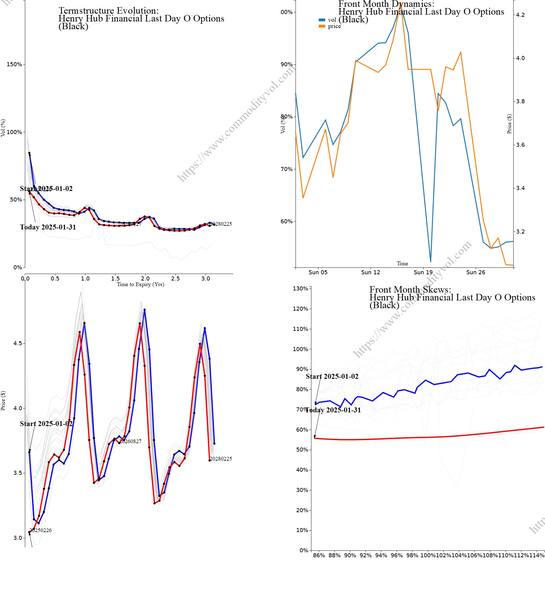 Market summary 4x4 plot Henry Hub Financial Last Day O Options